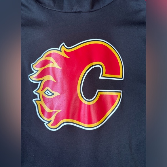 Mens Fanatics Calgary Flames Authentic Pro Rinkside Pullover Hoodie NHL - Picture 8 of 14
